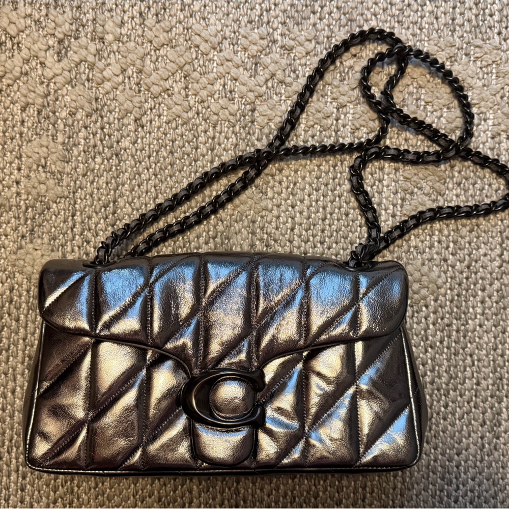 Coach Tabby Metallic Quilted Crossbody Bag RARE